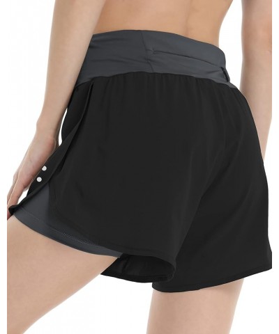 Women's 2 in 1 Running Shorts with Pockets Quick Dry Lightweight Sports Yoga Gym Workout Athletic Shorts Black2 $11.49 Active...