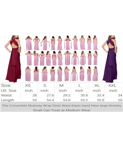 Women's Bridesmaid Dress Convertible Multiway Wrap Backless Maxi Cocktail Wedding Guest Party Dress Blue $24.63 Dresses