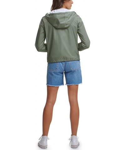 Women's Retro Hooded Rain Windbreaker Jacket (Standard & Plus Sizes) Standard Sea Spray Green $38.26 Jackets