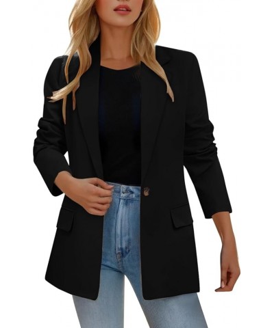 Blazer Jackets for Women，Casual Blazers Long Sleeve Open Front Work Jackets Blazer Summer Office Blazers Coats Z05black $12.5...