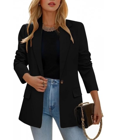 Blazer Jackets for Women，Casual Blazers Long Sleeve Open Front Work Jackets Blazer Summer Office Blazers Coats Z05black $12.5...