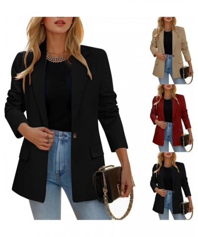 Blazer Jackets for Women，Casual Blazers Long Sleeve Open Front Work Jackets Blazer Summer Office Blazers Coats Z05black $12.5...