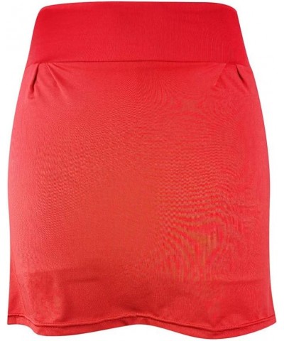 Tennis Skirt for Women with Pockets High Waisted Skort Athletic Golf Skorts Skirts for Women Casual Running Red $4.05 Skorts