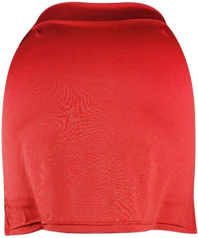 Tennis Skirt for Women with Pockets High Waisted Skort Athletic Golf Skorts Skirts for Women Casual Running Red $4.05 Skorts