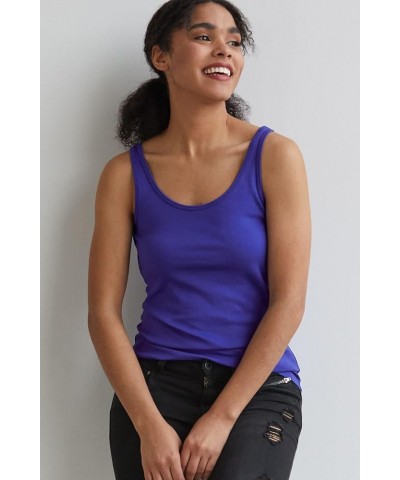 Women's Organic All-Cotton Luxe Tank Cobalt Blue $8.82 Tanks