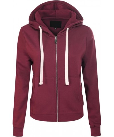 Women's Casual Hoodies Teen Girl Jacket Sweatshirts Zip Up Jackets Fall Outfits 2023 Y2K Winter Clothes Dark Burgundy $12.04 ...