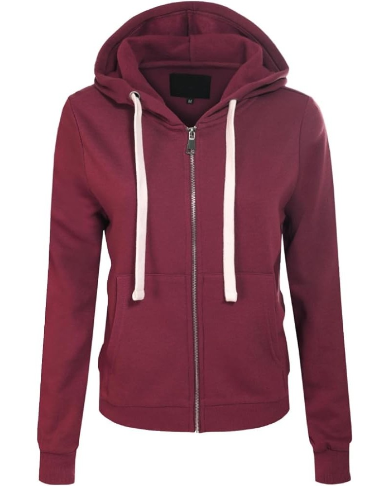 Women's Casual Hoodies Teen Girl Jacket Sweatshirts Zip Up Jackets Fall Outfits 2023 Y2K Winter Clothes Dark Burgundy $12.04 ...