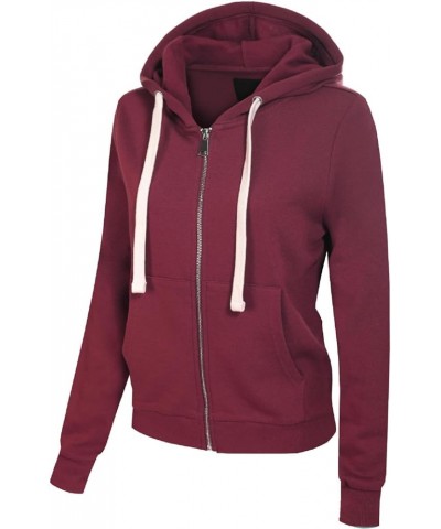 Women's Casual Hoodies Teen Girl Jacket Sweatshirts Zip Up Jackets Fall Outfits 2023 Y2K Winter Clothes Dark Burgundy $12.04 ...