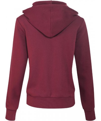 Women's Casual Hoodies Teen Girl Jacket Sweatshirts Zip Up Jackets Fall Outfits 2023 Y2K Winter Clothes Dark Burgundy $12.04 ...