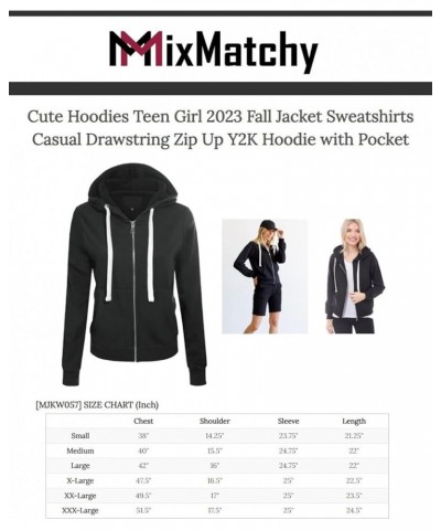 Women's Casual Hoodies Teen Girl Jacket Sweatshirts Zip Up Jackets Fall Outfits 2023 Y2K Winter Clothes Dark Burgundy $12.04 ...