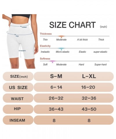 Women's Ribbed Seamless Biker Shorts-High Waisted Workout Shorts for Women Yoga Athletic Spandex Shorts $17.02 Activewear