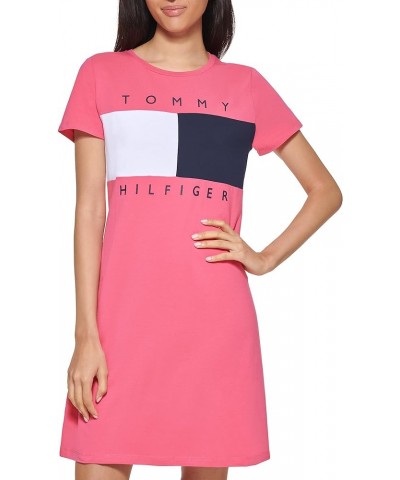 T-Shirt Short Sleeve Cotton Summer Dresses for Women Rosette Multi $29.88 Dresses