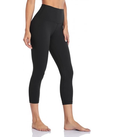 Essential High Waisted Yoga Capris Leggings, Tummy Control Workout Cropped Yoga Pants 19''/21'' Workout Pro 21'' Black $10.70...