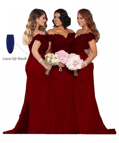 Women's Lace Bridesmaid Dresses Long 2024 Formal Mermaid Maid of Honor Gowns Champagne $44.52 Dresses