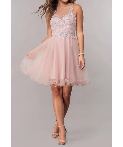 Short Tulle Prom Dress for Teens Homecoming Dresses Lace Applique Beading Evening Party Cocktail Gowns Sage Green $31.39 Dresses