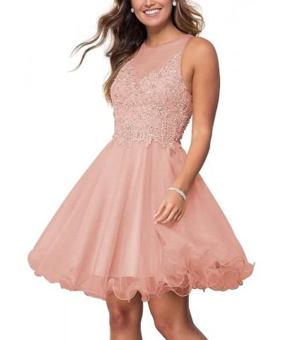 Short Tulle Prom Dress for Teens Homecoming Dresses Lace Applique Beading Evening Party Cocktail Gowns Sage Green $31.39 Dresses