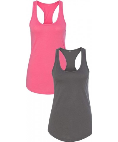 Women's Lightweight Racerback Tank (1) Hot Pink + (1) Dark Grey $10.25 Tanks