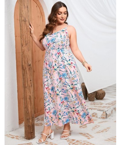 Sexy Maxi Dress Summer Dresses for Women Sleeveless Causal Plus Size Floor Length Long Sundresses Pink Lily $13.12 Dresses