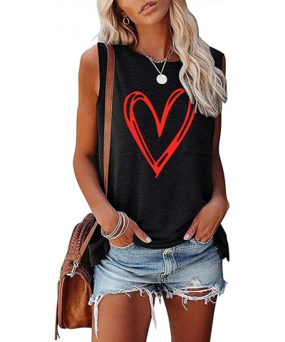 Womens Tank Tops Summer Casual Sleeveless Shirts Loose Fit V Neck Graphic Basic Workout T-Shirt Bnrh $14.57 Tanks