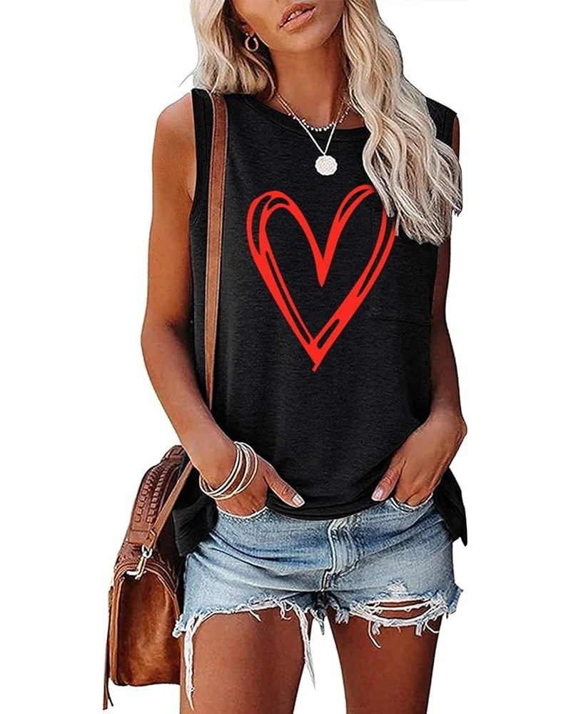 Womens Tank Tops Summer Casual Sleeveless Shirts Loose Fit V Neck Graphic Basic Workout T-Shirt Bnrh $14.57 Tanks