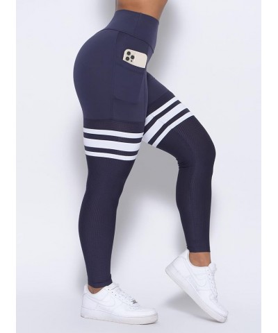 Perform Thigh High Leggings for Women with Pockets, Workout Running Yoga Leggings Twilight Blue $40.04 Activewear