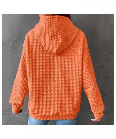 Womens Baby Is Cold Outside Ugly Christmas Sweatshirts Waffle Knit Y2K Hoodies Crewneck Long Sleeve Pullover Tops 08 Orange $...