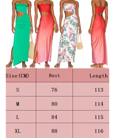 Women Spaghetti Strap Backless Long Dress Boho Floral Low Cut Bodycon Tank Dress Summer Print Sleeveless Streetwear G Red $11...