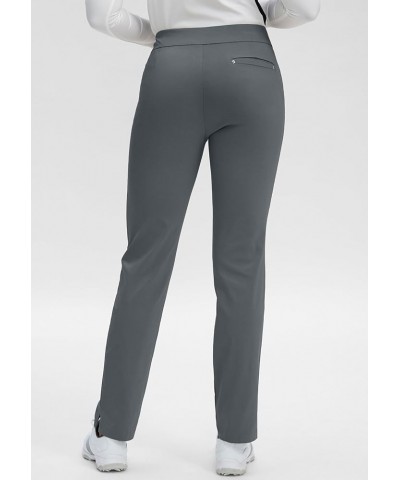 Women's Golf Pants with 3 Pockets High Waisted Tummy Control Stretch Pull-on Dress Pants Work Casual for Women Drak Grey $15....