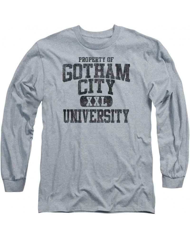 Batman Property of Gotham City University Adult Long Sleeve T-Shirt Gray $19.08 T-Shirts