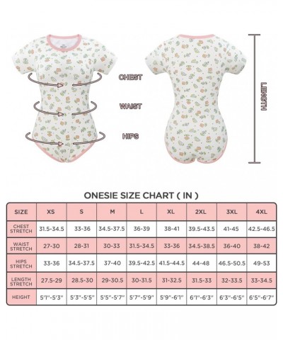 Cotton Romper Onesie Pajamas Bodysuit - Cottagecore Daisies Onesie Pink $20.51 Bodysuits