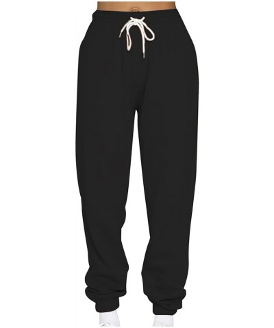 Womens Casual Sweatpants 2023 Comfy Baggy Sweatpants Workout Joggers Pants Gym Running Lounge Pants with Pockets 08black $4.5...