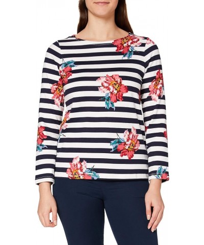 Women's Harbour Print Long Sleeve Jersey Top Creme Floral $25.72 T-Shirts