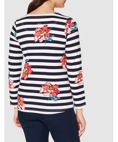 Women's Harbour Print Long Sleeve Jersey Top Creme Floral $25.72 T-Shirts