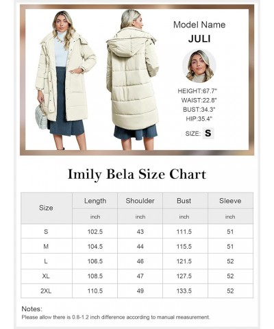 Womens Puffer Long Quilted Jackets Hooded Zip Puff Coats with Pockets White $14.00 Jackets