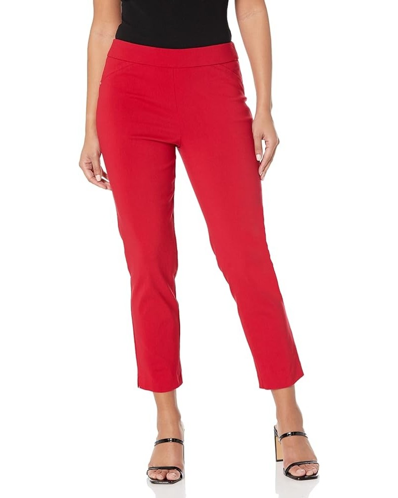 Women's Super Stretch Millennium Slimming Pull-on Ankle Pant New Red Amore $18.19 Pants