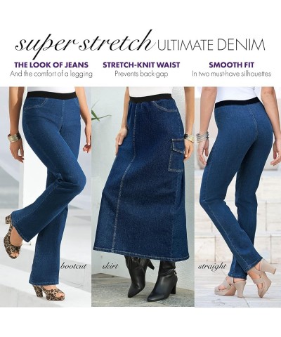 Women's Plus Size Invisible Stretch All Day Straight-Leg Jean Medium Stonewash Sanded $24.37 Jeans