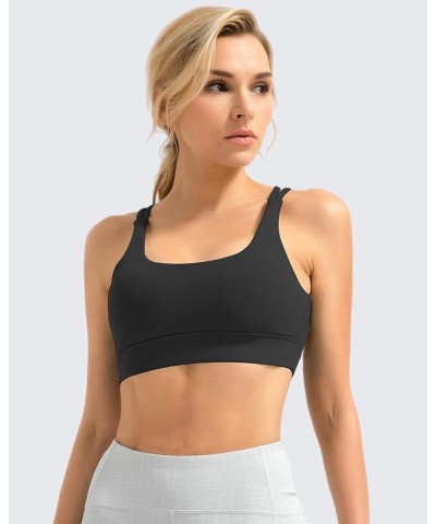 Padded Sports Bras for Women, Longline Cropped Tank Top Fitness Running Yoga Workout Crop Tops 9 Black $11.19 Lingerie