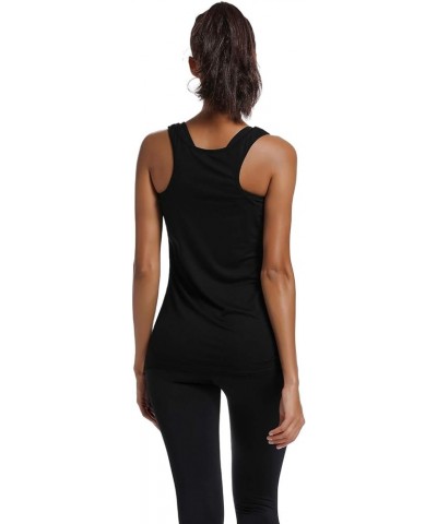 Workout Tank Tops for Women-Womens Funny Saying Fitness Gym Racerback Sleeveless Shirts Black $9.84 Activewear