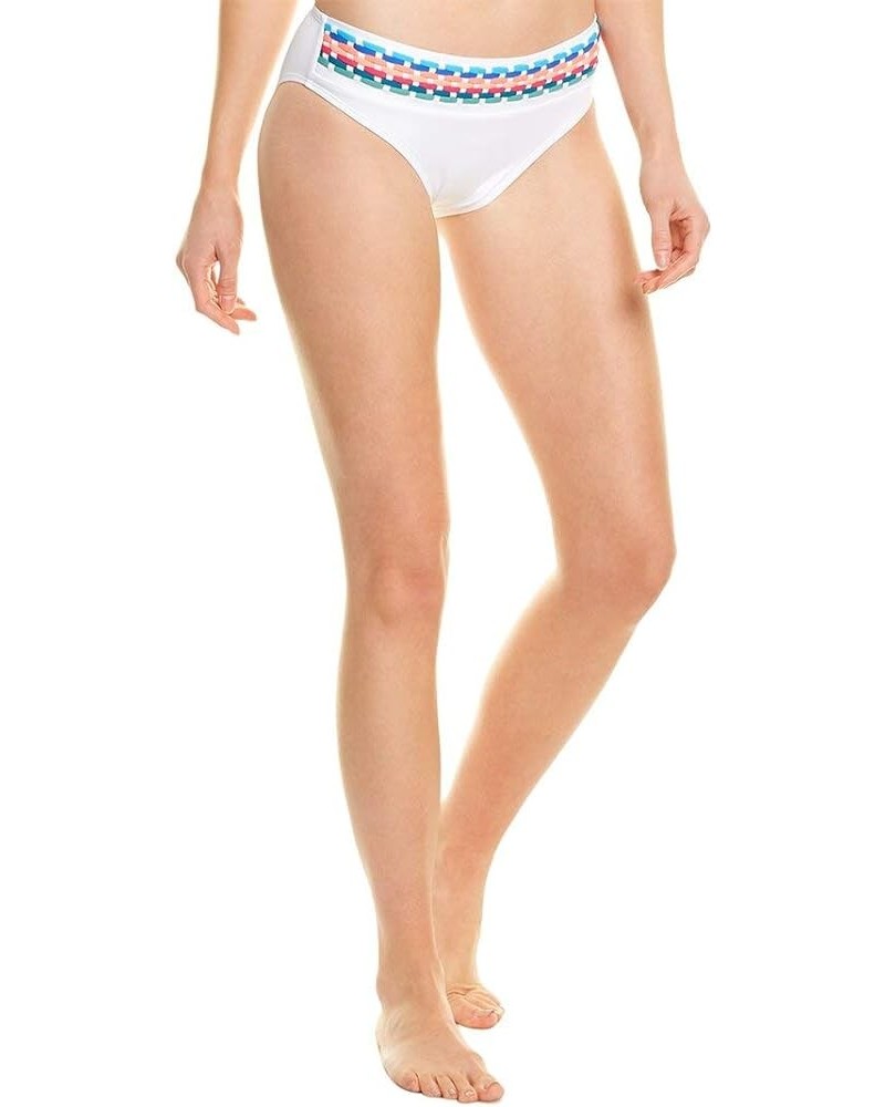 Women's Banded Hipster Bikini Swimsuit Bottom White//Macrame Solids $34.31 Swimsuits