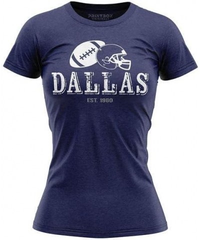 Dallas Football Shirt for Women, 1960 Distressed Fans Gameday Apparel, Classic Crewneck T-Shirt Navy Blue $10.98 T-Shirts