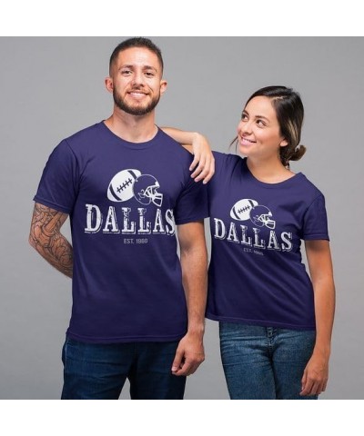 Dallas Football Shirt for Women, 1960 Distressed Fans Gameday Apparel, Classic Crewneck T-Shirt Navy Blue $10.98 T-Shirts