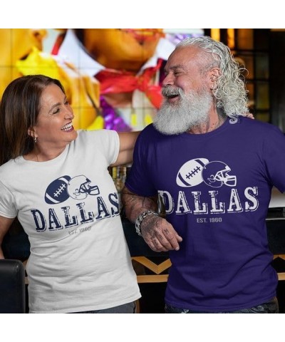 Dallas Football Shirt for Women, 1960 Distressed Fans Gameday Apparel, Classic Crewneck T-Shirt Navy Blue $10.98 T-Shirts