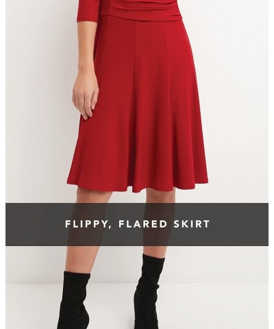 Women's Flippy Fit N' Flare Dress with 3/4 Sleeves Espresso $30.24 Dresses