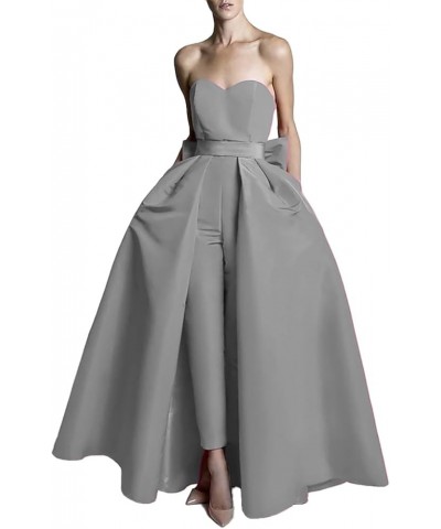 Jumpsuits Evening Gown Minimalist Dress Christmas Wedding Guest 2023 LY048 Silver $53.50 Dresses