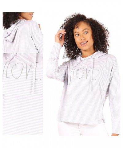 Sweaters for Women, Long Sleeve Pullover Drop Shoulder Fashion Hoodies for Women, Womens Tops Light Gray "Love $18.50 Hoodies...