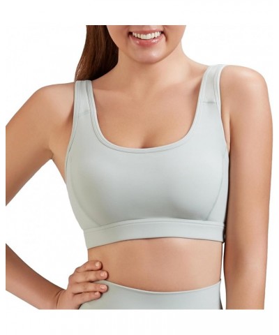 Women's Strappy Sports Bra Full Coverage Criss Cross Back Yoga Bra Padded Workout Sports Bras Mint Green $11.39 Lingerie