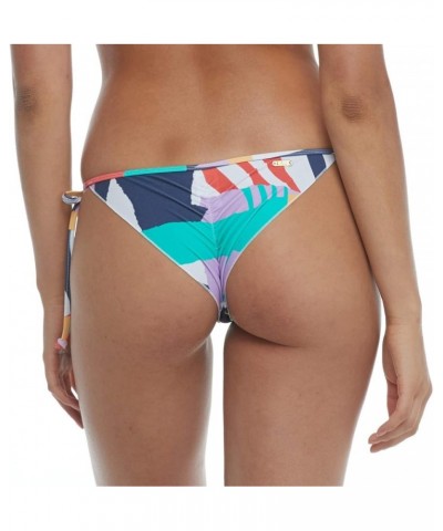 Women's Tiki Tie Side Cheeky Bikini Bottom Swimsuit Haleiwa Abstract $16.74 Swimsuits