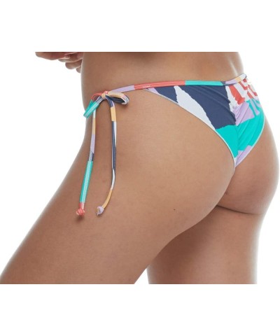 Women's Tiki Tie Side Cheeky Bikini Bottom Swimsuit Haleiwa Abstract $16.74 Swimsuits