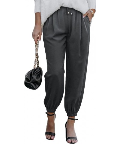 Women's 2023 Soft Casual Loose Drawstring Elastic High Waisted Joggers Pants with Pockets Gray 2 $21.03 Pants