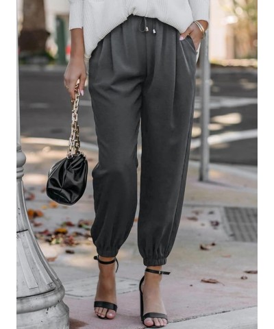 Women's 2023 Soft Casual Loose Drawstring Elastic High Waisted Joggers Pants with Pockets Gray 2 $21.03 Pants